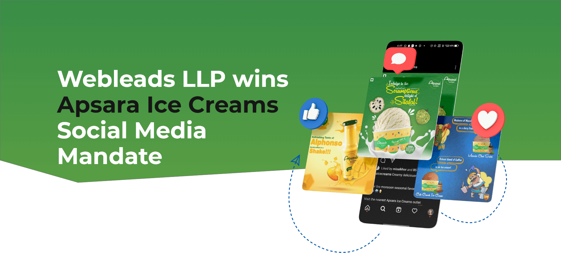 apsara ice creams social media